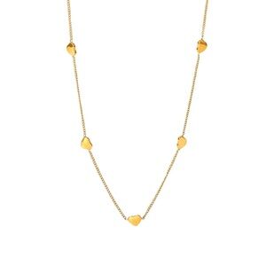 18K Gold Plated Satellite Heart Necklace*Dainty Necklace*Waterproof Jewelry*AR